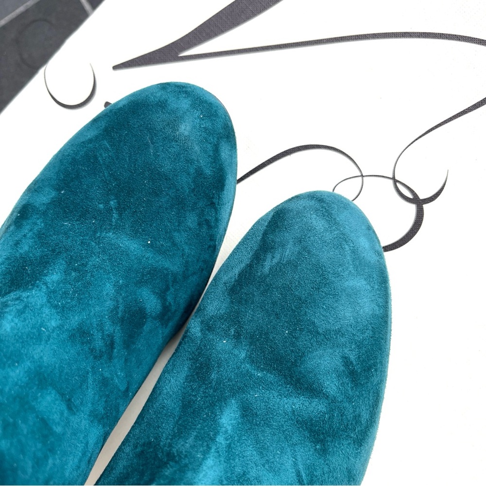 Anthropologie Knee High Lenora teal suede boot, Delia size 40 euro or 9 USA - Picture 13 of 16